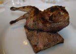 quail and chicken liver at trullo islington