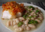 nduja topped baked cod for 5-2 diet