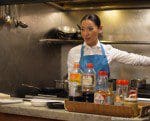 Atsuko demonstrating the fundamentals of Japanese cookery
