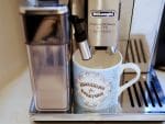 Close up of Mug Delonghi Prima Dona Elite