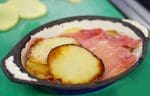 Parma ham gratin layering