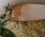Mushroom and red wine jus Onions caramelising