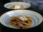 Bucatini with black Garlic - Angelina Restaurant