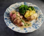Sous-vide Pork Tenderloin with broccoli and jacket