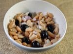 Cannellini beans with olives, onion and lemon juice