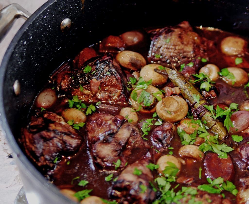 Chicken in Red Wine