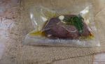 Marinaded leg of lamb steak