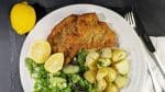Veal Schnitzel with Salad and Potatoes