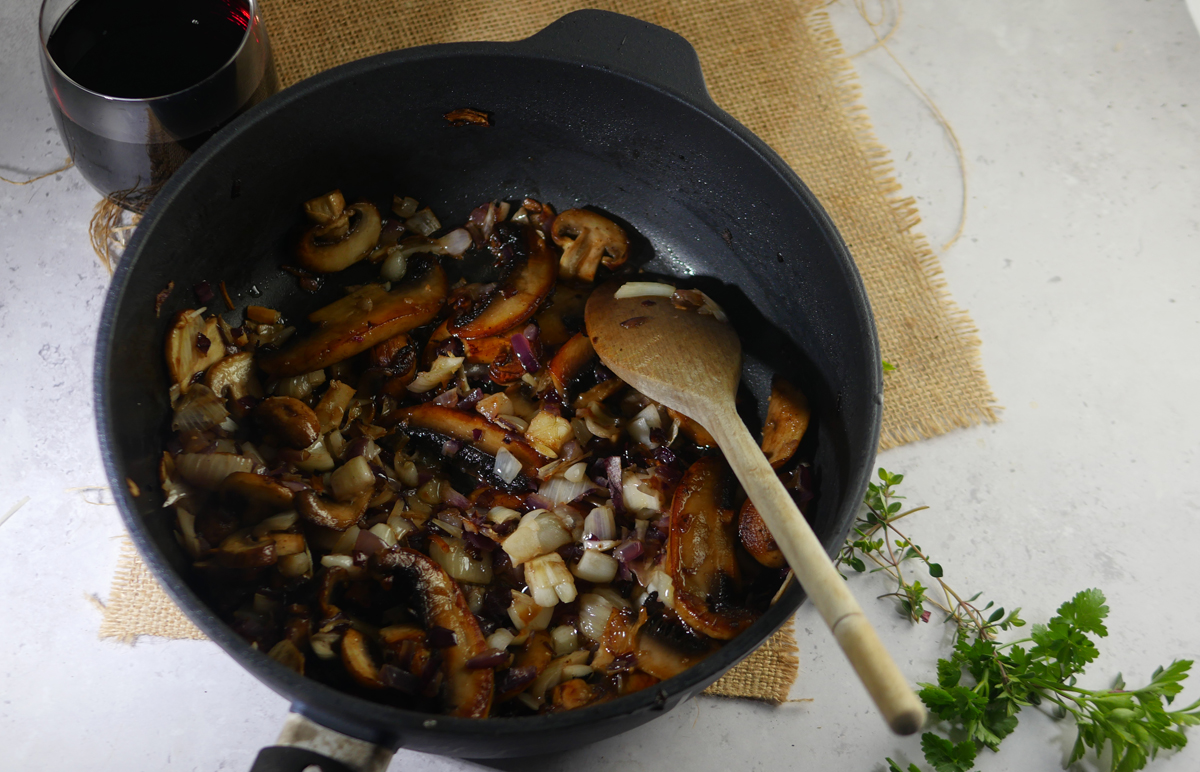 Mushroom sauce cooking 2
