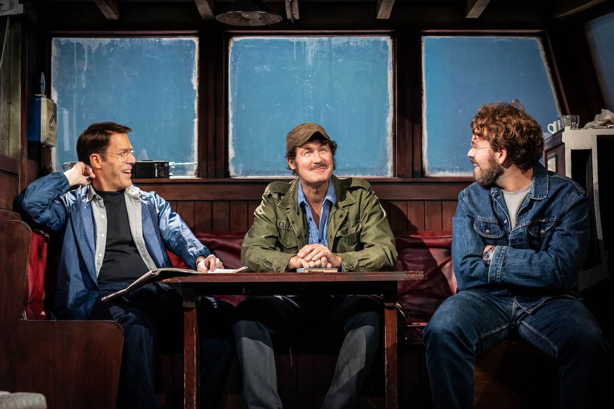 Demetri Goritsas (Roy Scheider), Ian Shaw (Robert Shaw) and Liam Murray Scott (Richard Dreyfuss) in The Shark is Broken Photo by Helen Maybanks