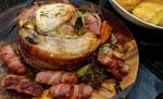Festive Pork loin and pigs in blankets
