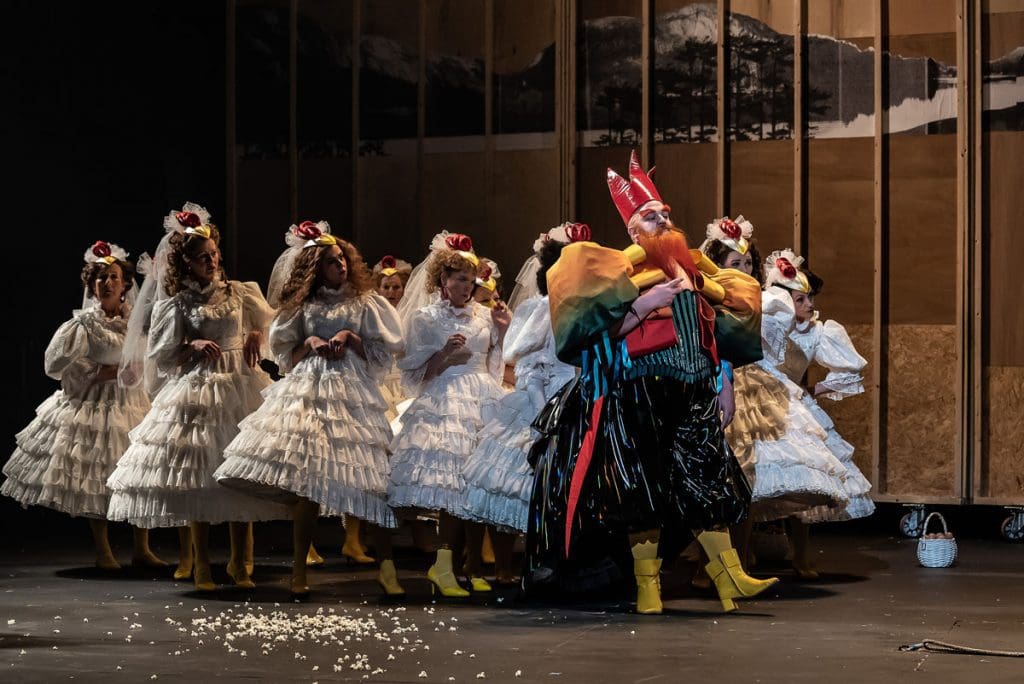 The Rooster and his Hens -cunning little Vixen - English National Opera - February 2022