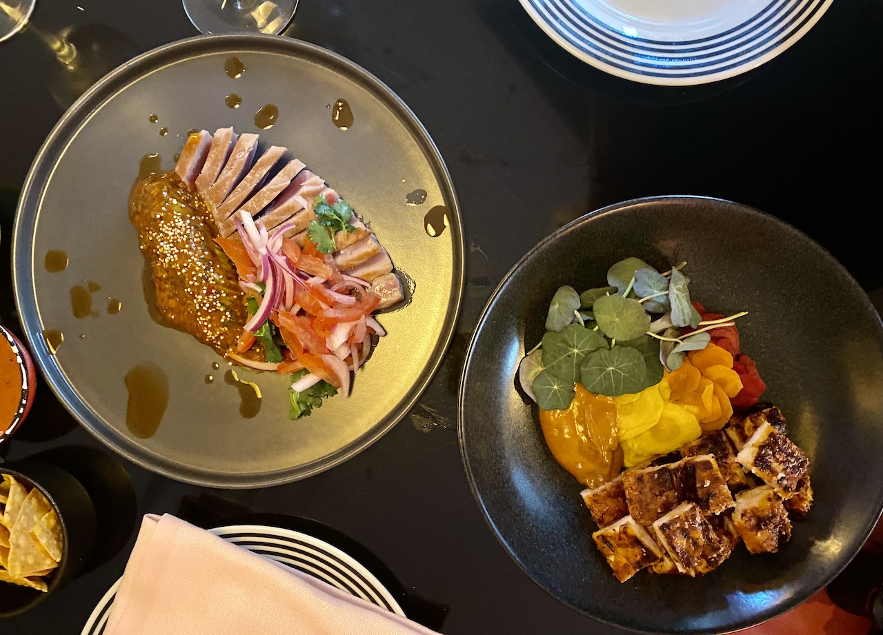 Laylow tuna and posrk tacos