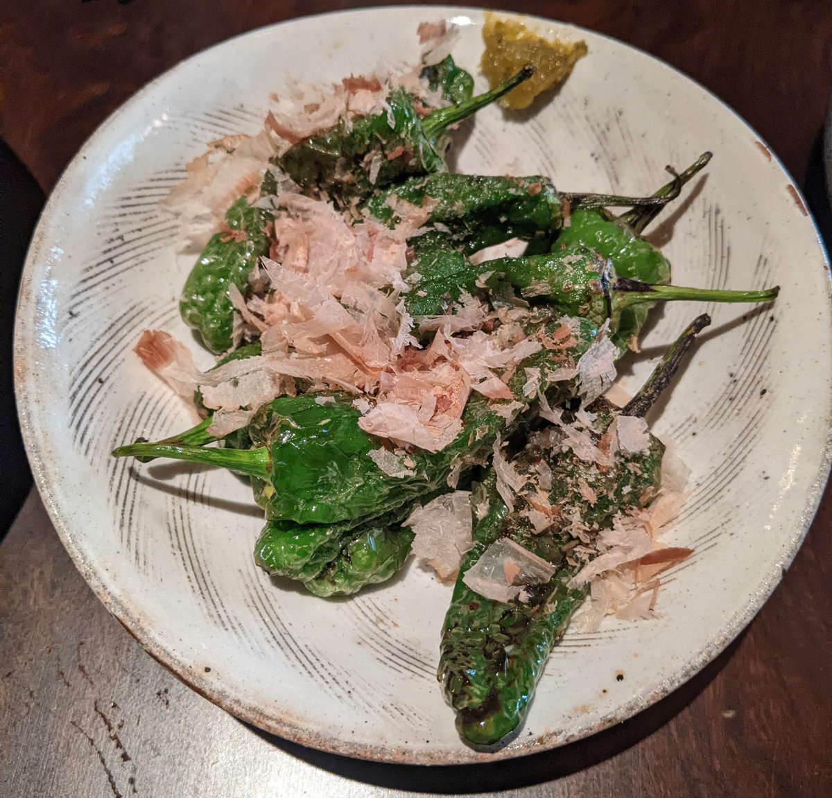 Padron Peppers with Bonito flakes