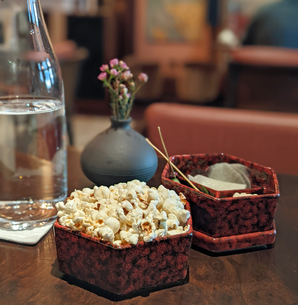 Spicy popcorn and pickles -The Aubrey
