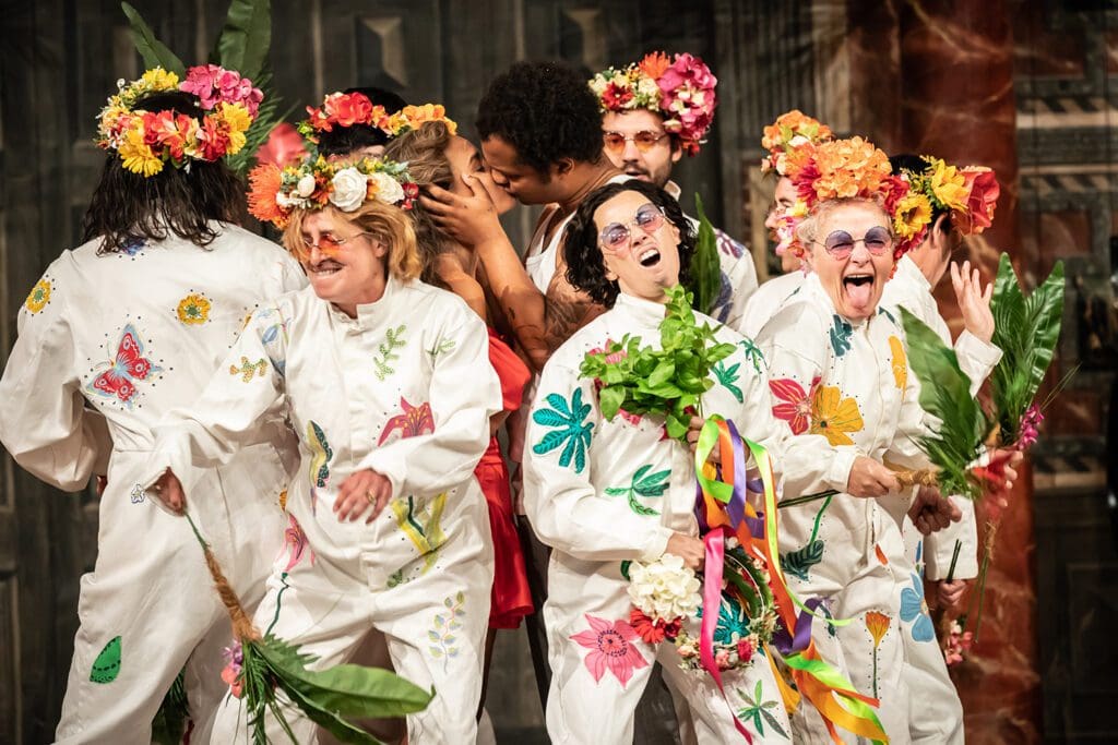 The Globe The Tempest ensemble dance