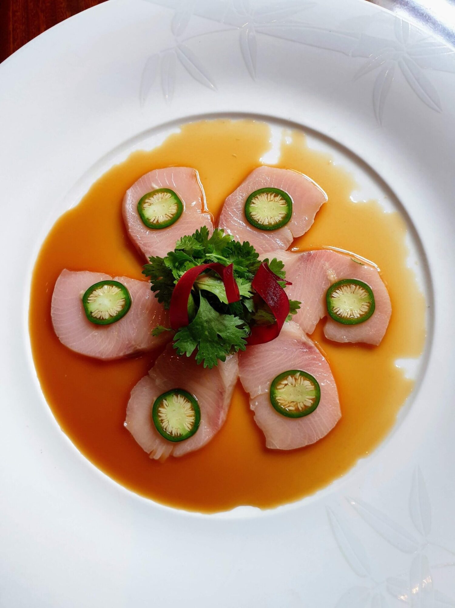 Matsuhisa yellowtail jalapeno sashimi
