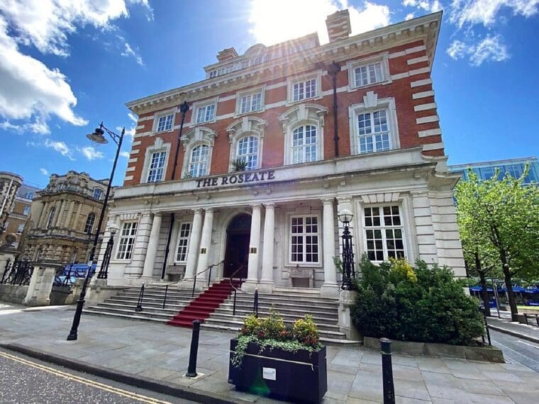 Exterior view of the Roseate Hotel in Reading