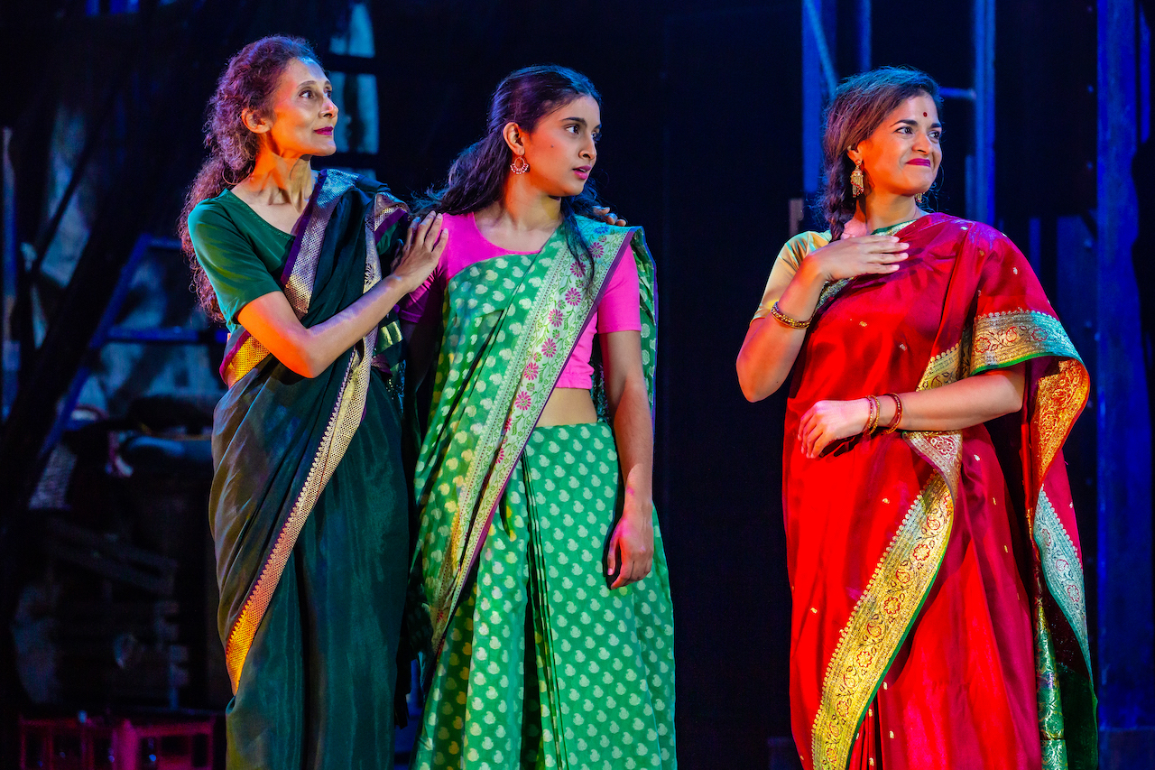 Sakuntala Ramanee as Mrs Biology Kumar, Tanvi Virmani as Rani and Davina Moon as Amma by Danny Khan