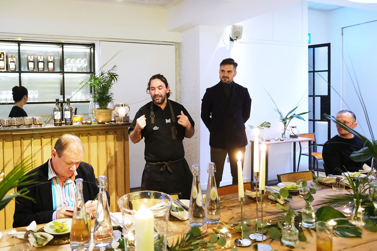 Chef Mario Castrellón and Brand Ambassador Cristobal Srokowski at Ron Abuelo