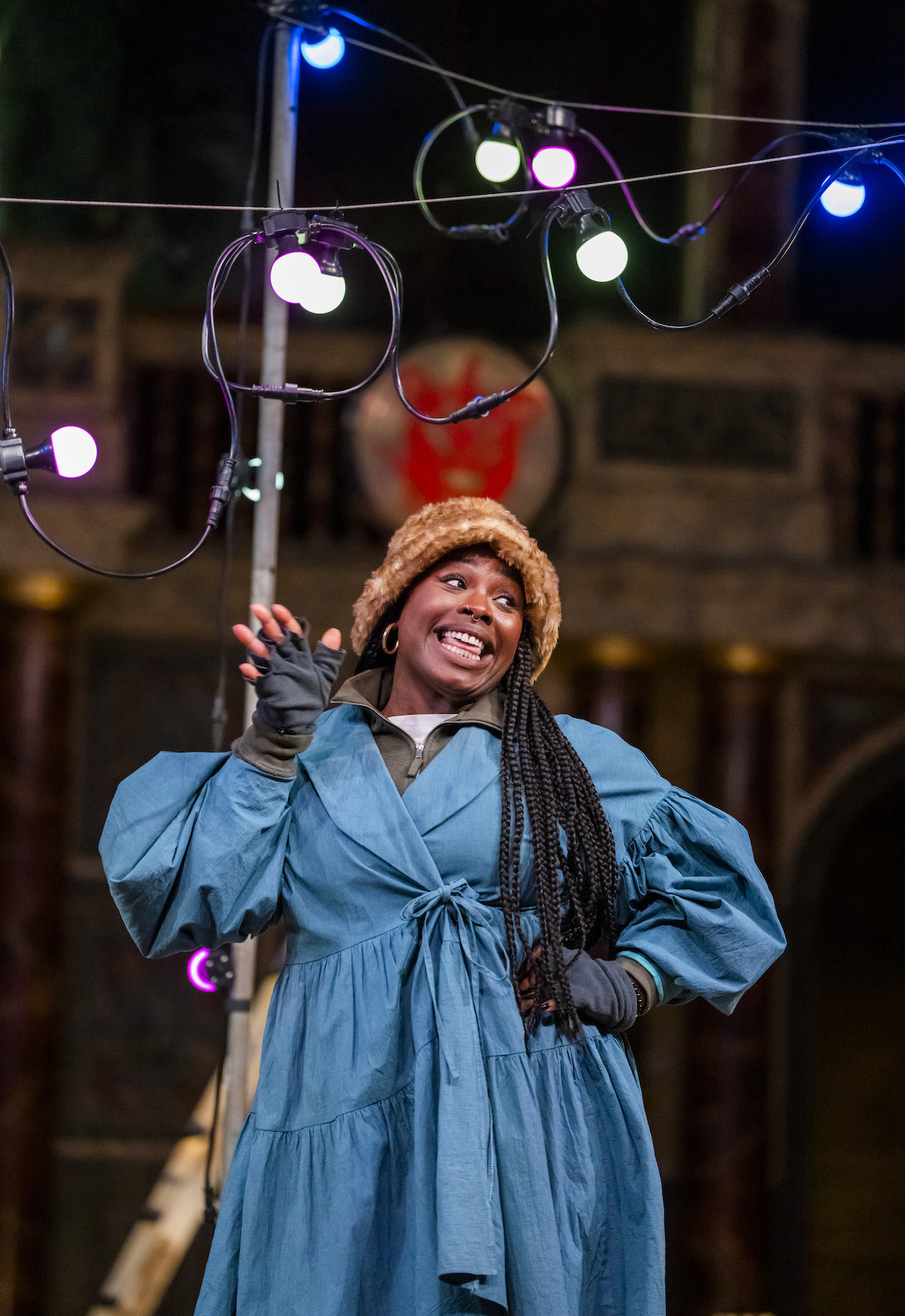 Nadine Higgin in The Winters Tale at Shakespeares Globe (credit Tristram Kenton)