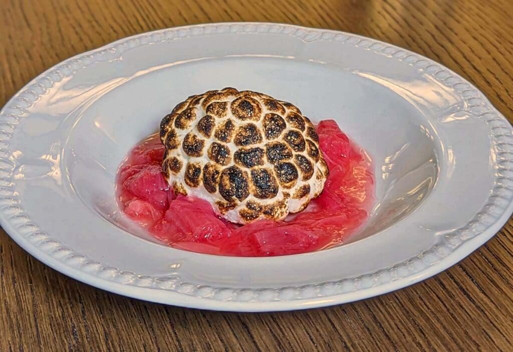 Baked Alaska with Rhubarb