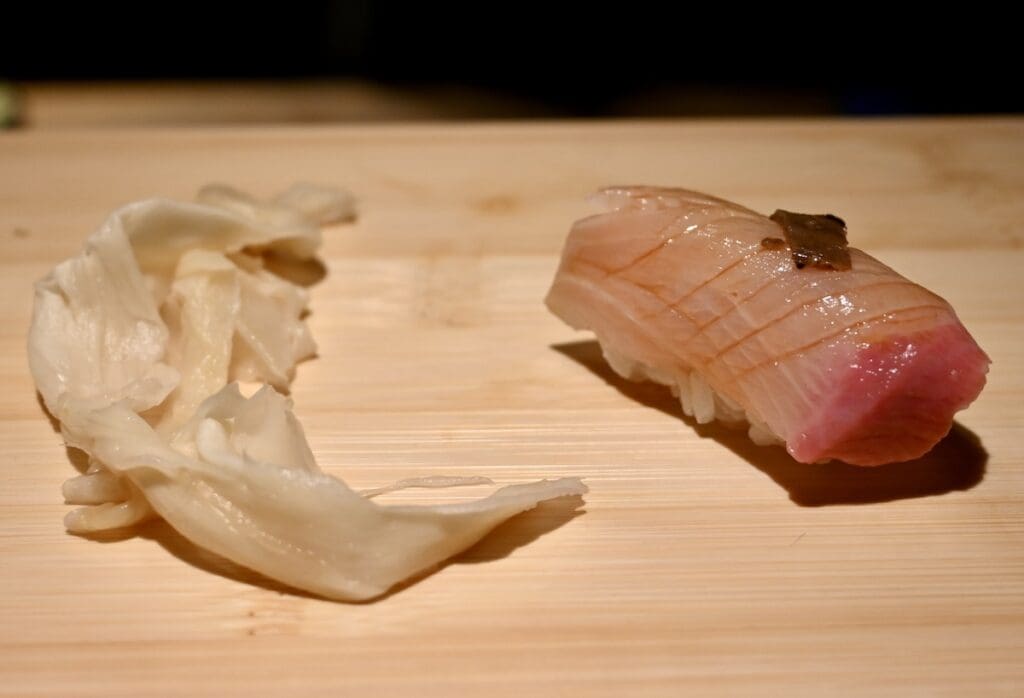 Sushi on Jones Yellowtail with summer Italian truffle