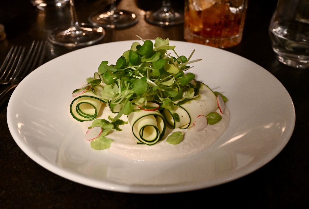 Courgette & broad bean salad