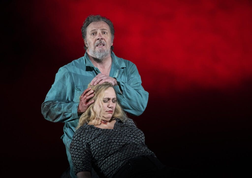 Wozzeck CHRISTIAN GERHAHER Marie ANJA KAMPE ROH Wozzeck &copy; Tristram Kenton 2023-8479
