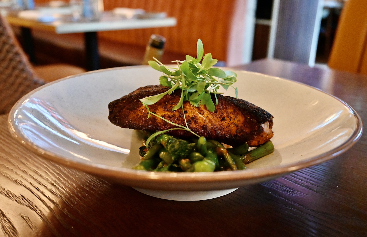 Blackended seared salmon