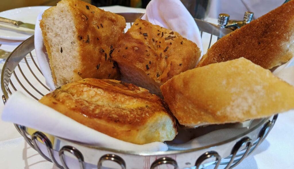 Bread and snail brioche at l'escargot