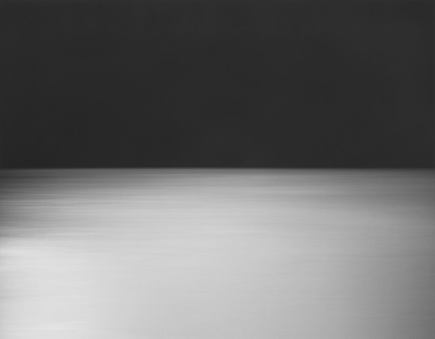 Abstract black and white seascape. Hiroshi Sugimoto, Bay of Sagami, Atami, 1997