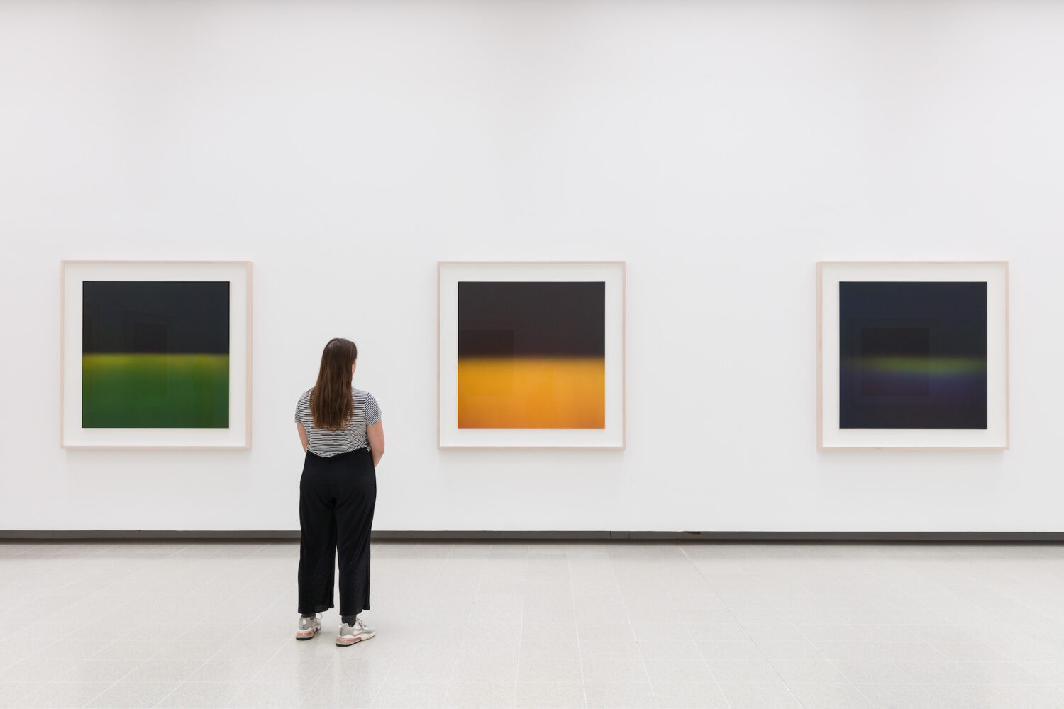 Installation view of Hiroshi Sugimoto Opticks series. Chromogenic prints. Photo Mark Blower. Courtesy the artist and the Hayward Gallery