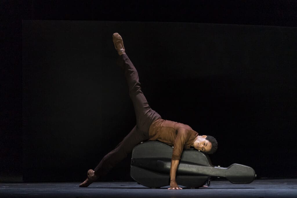 The Cellist_The Royal Ballet, ROH Covent Garden,Choreography: Cathy Marston ,The Cellist; Lauren Cuthbertson, The Conductor; Matthew Ball,The Instrument; Marcelino SambeScenario; Cathy Marston and Edward Kemp,Music;Philip Feeney,Designer;Hildegard