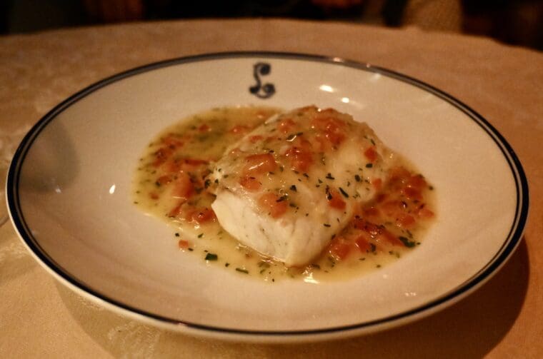 Café Lapérouse London seabass duglere