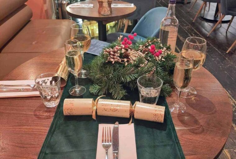 table setting at Lilly's Cafe