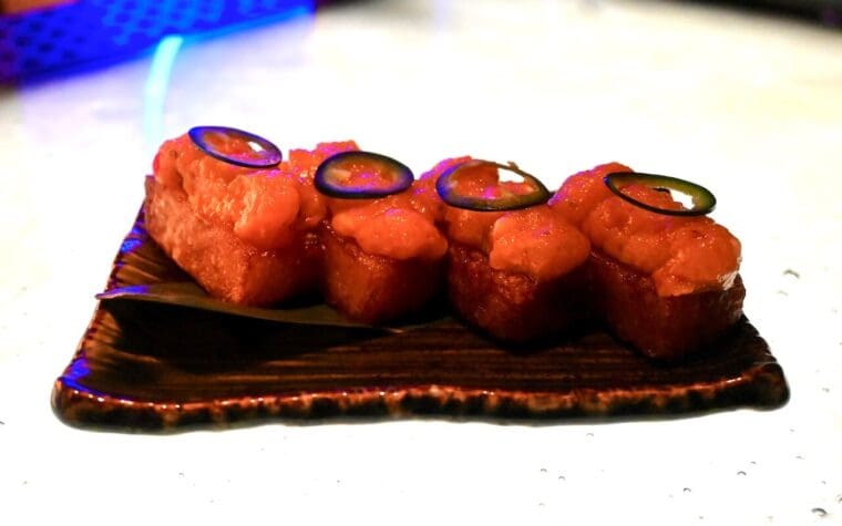 Salmon crispy rice