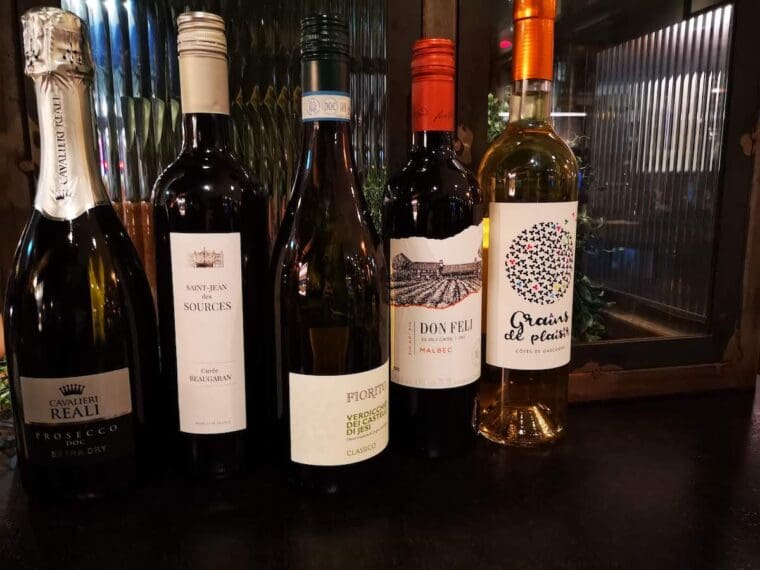Six by Nico wine flight