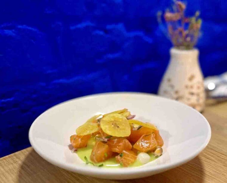 salmon ceviche at Lima Cantina