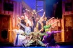 The company of Peter Pan Goes Wrong playing at the Lyric Theatre London
