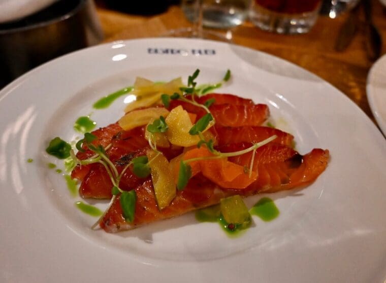 Bistro Bleu cured salmon