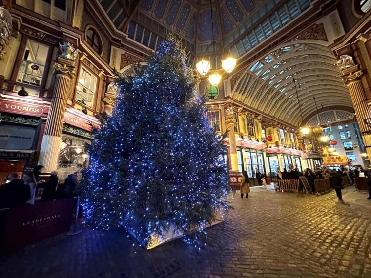 City of London Christmas tree at Leadenhall market