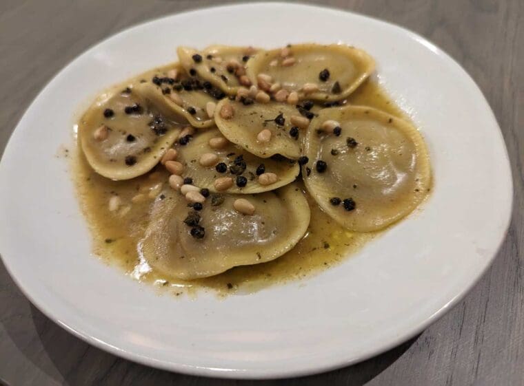 Pumpkin Ravioli at Notto Covent Garden