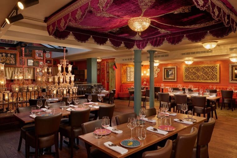View of upper floor of Colonel Saab Trafalgar Square restaurant