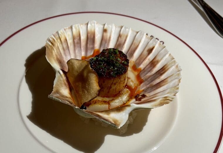 Seared scallops