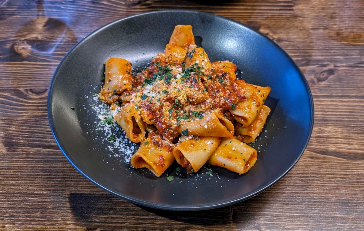 Paccheri Salsiccia e Nduja at Al Dente