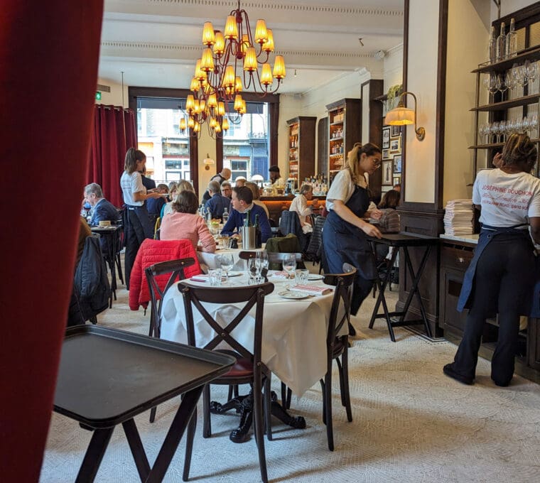 Interior of Josephine Bouchon, London