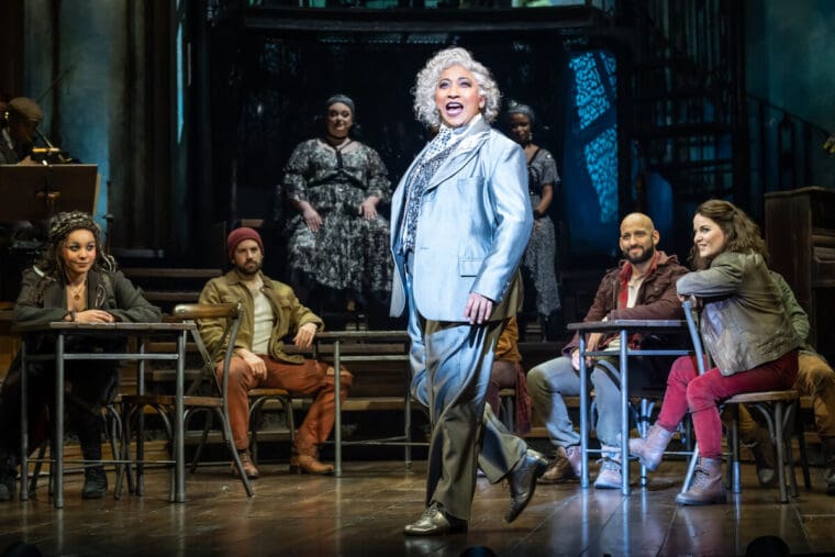 2. HADESTOWN Lyric Theatre, London. Melanie La Barrie and the company. Photo credit Marc Brenner