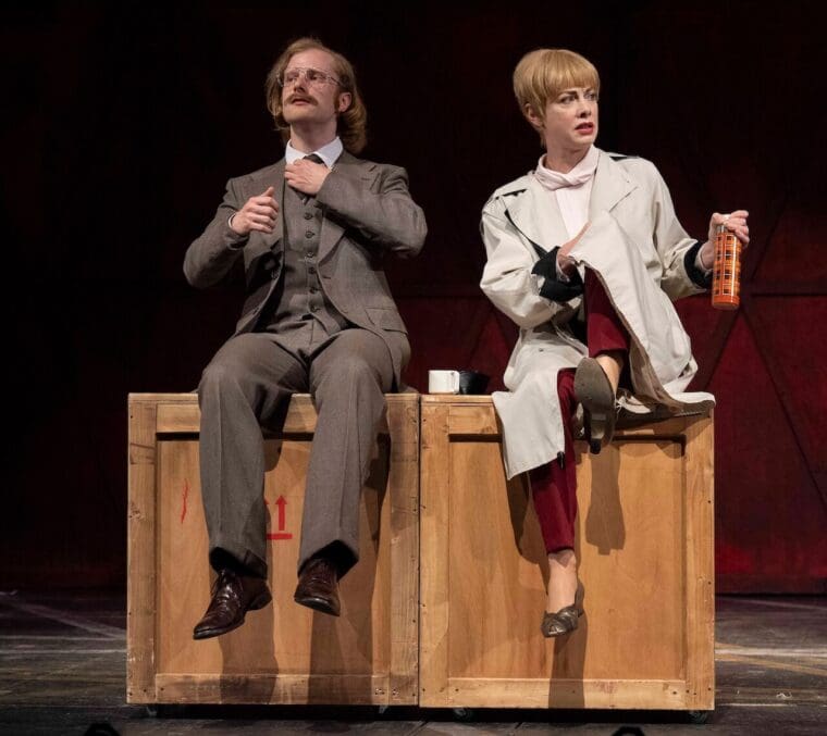 Jamie Peacock and Lauren O'Neil in Boys from the Blackstuff at the National Theatre (c) Alastair Muir