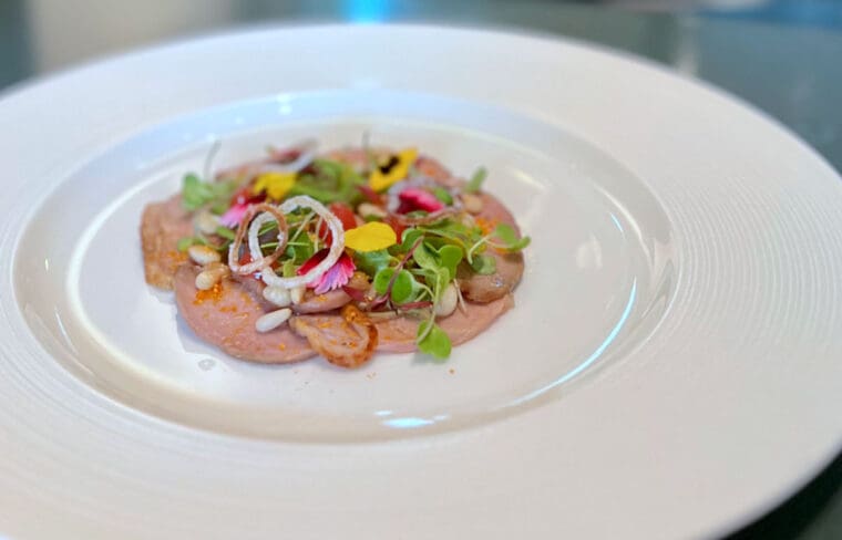 The Londoner - Starter of Smoked Duck Carpaccio